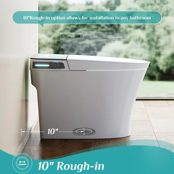 Horow T37 Smart Toilet with Bidet Seat for 10 Inch Rough In